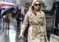Women’s Fall Trench Coat With Decorative Knots